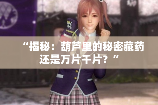 “揭秘：葫蘆里的秘密藏藥還是萬片千片？”