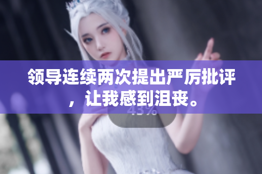 領(lǐng)導(dǎo)連續(xù)兩次提出嚴(yán)厲批評(píng)，讓我感到沮喪。