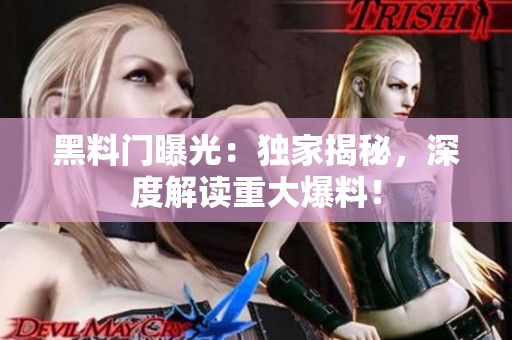 黑料門(mén)曝光：獨(dú)家揭秘，深度解讀重大爆料！