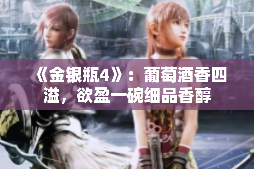 《金銀瓶4》：葡萄酒香四溢，欲盈一碗細(xì)品香醇