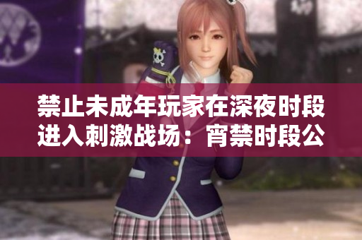 禁止未成年玩家在深夜時(shí)段進(jìn)入刺激戰(zhàn)場(chǎng)：宵禁時(shí)段公告