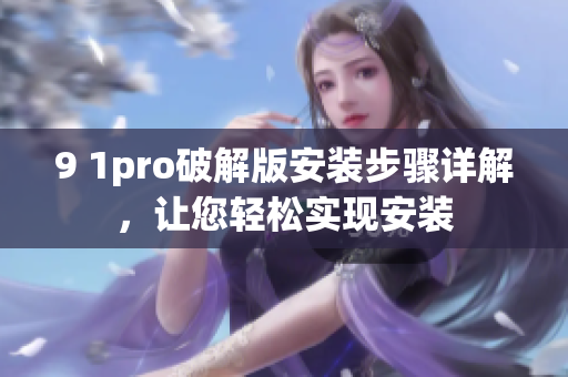 9 1pro破解版安裝步驟詳解，讓您輕松實(shí)現(xiàn)安裝