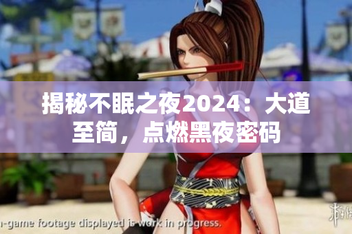 揭秘不眠之夜2024：大道至簡，點燃黑夜密碼