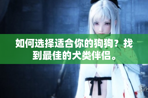 如何選擇適合你的狗狗？找到最佳的犬類伴侶。
