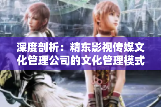 深度剖析：精東影視傳媒文化管理公司的文化管理模式與發(fā)展戰(zhàn)略