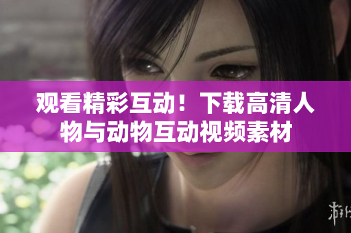 觀看精彩互動！下載高清人物與動物互動視頻素材