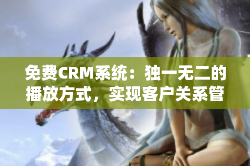 免費(fèi)CRM系統(tǒng)：獨(dú)一無二的播放方式，實(shí)現(xiàn)客戶關(guān)系管理的零成本體驗(yàn)