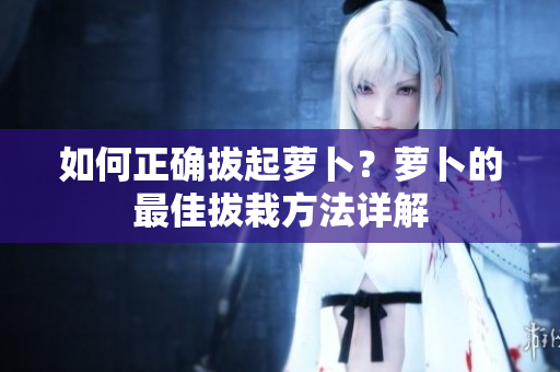 如何正確拔起蘿卜？蘿卜的最佳拔栽方法詳解