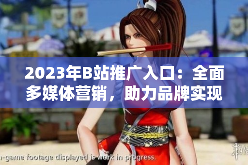 2023年B站推廣入口：全面多媒體營(yíng)銷，助力品牌實(shí)現(xiàn)更多可能