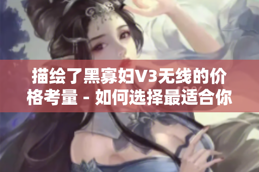 描繪了黑寡婦V3無(wú)線的價(jià)格考量 - 如何選擇最適合你的版本？