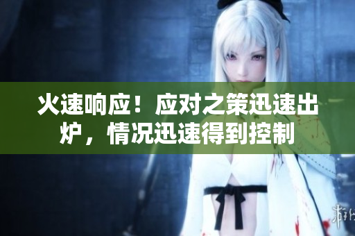 火速響應！應對之策迅速出爐，情況迅速得到控制