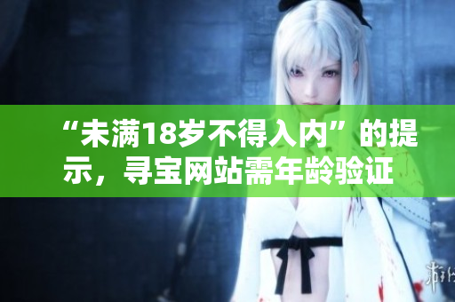 “未滿18歲不得入內(nèi)”的提示，尋寶網(wǎng)站需年齡驗(yàn)證