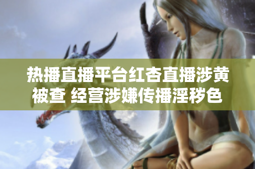 熱播直播平臺(tái)紅杏直播涉黃被查 經(jīng)營(yíng)涉嫌傳播淫穢色情直播內(nèi)容
