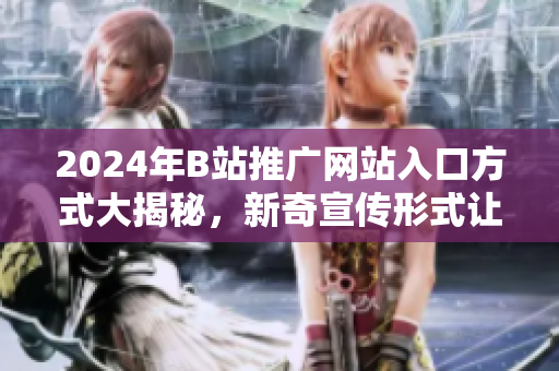 2024年B站推廣網(wǎng)站入口方式大揭秘，新奇宣傳形式讓你眼前一亮