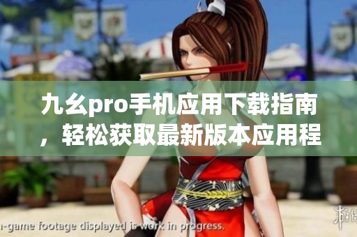 九幺pro手機應用下載指南，輕松獲取最新版本應用程序