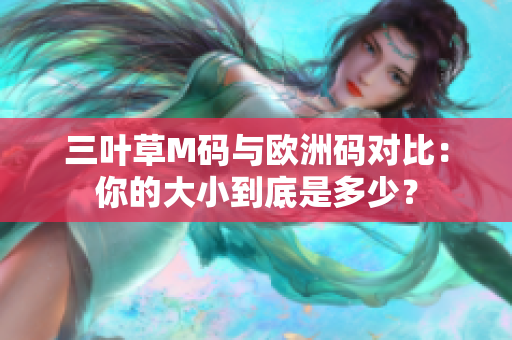 三葉草M碼與歐洲碼對比：你的大小到底是多少？