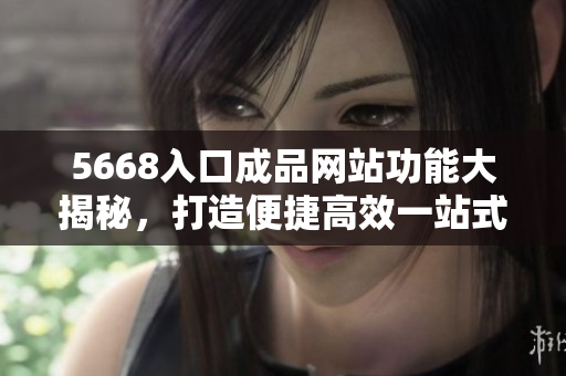 5668入口成品網(wǎng)站功能大揭秘，打造便捷高效一站式購(gòu)物新體驗(yàn)