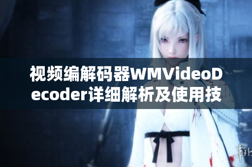 視頻編解碼器WMVideoDecoder詳細解析及使用技巧。